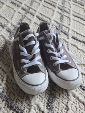 Converse Brown Canvas Low-Top Sneakers with White Accents